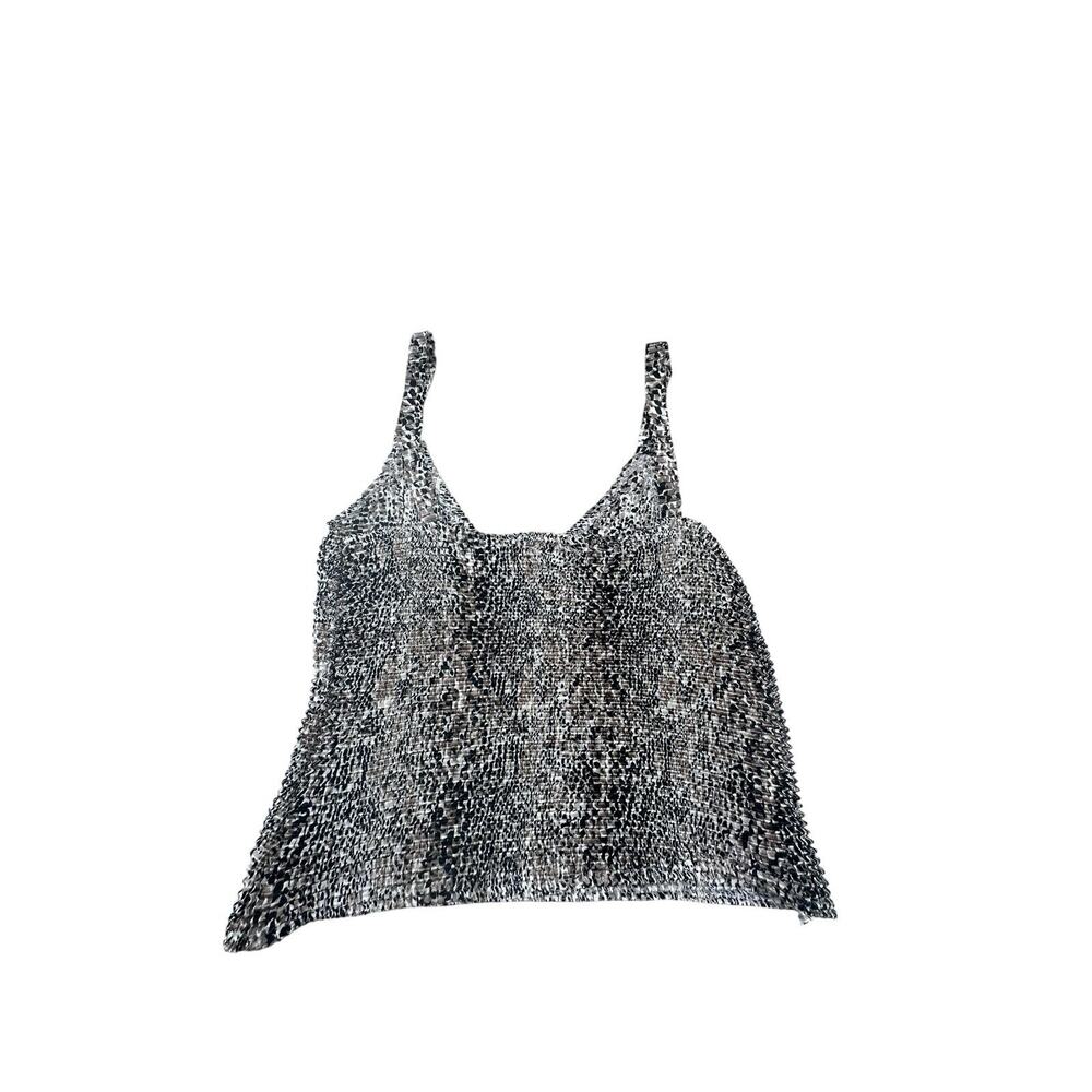 Cache Metallic Knit Tank Top in Gold and Black - Picture 5 of 7